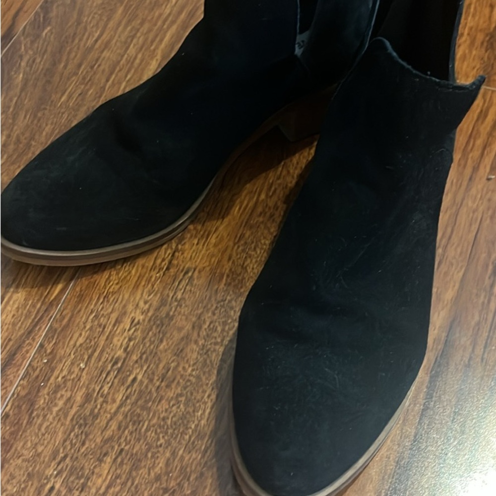 Steve Madden Black Suede Ankle Booties
